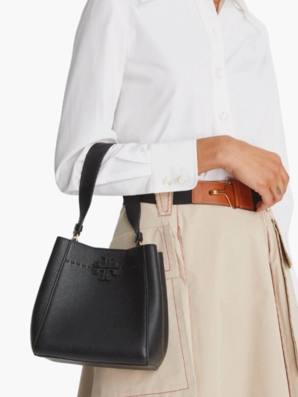 Tory Burch Black Leather Shoulder Bag